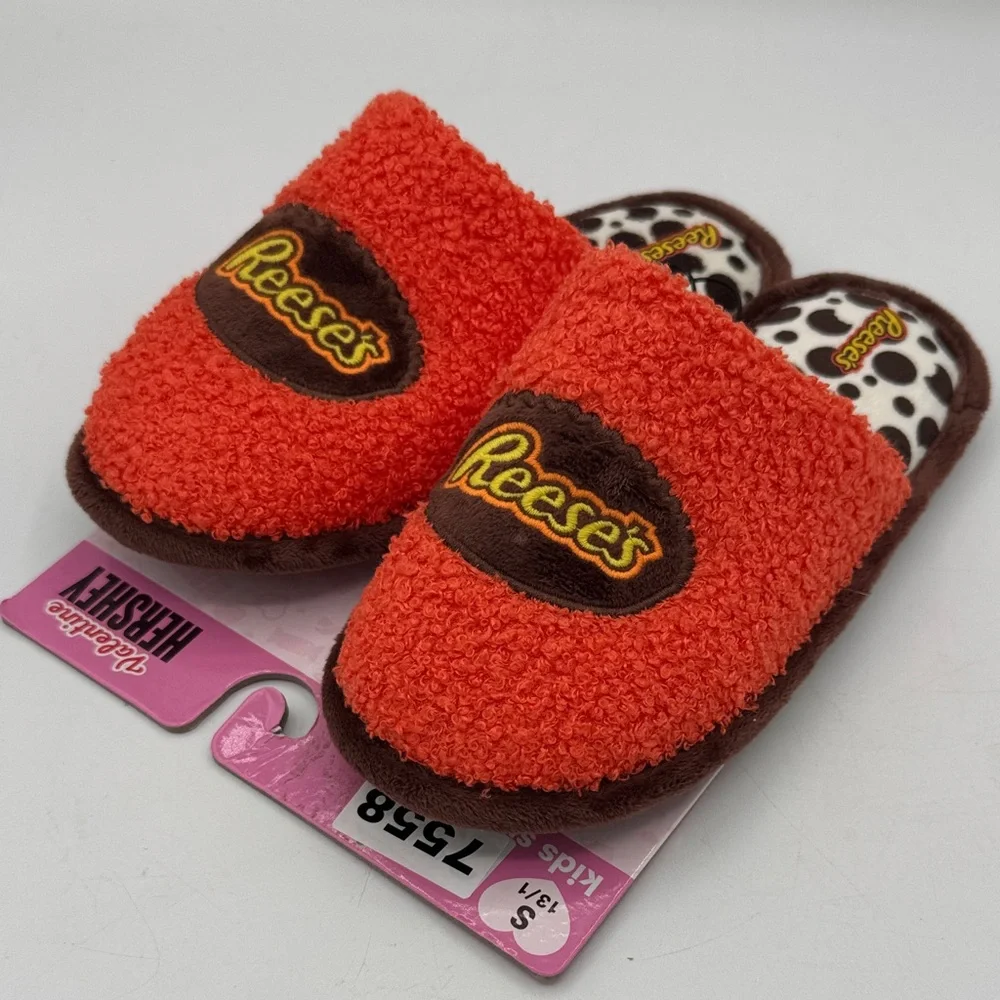 Kid’s Reese's Orange and Brown Slippers Size 13/1 NEW